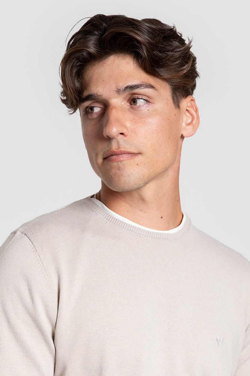 Pull col rond écru SKU 0.34815