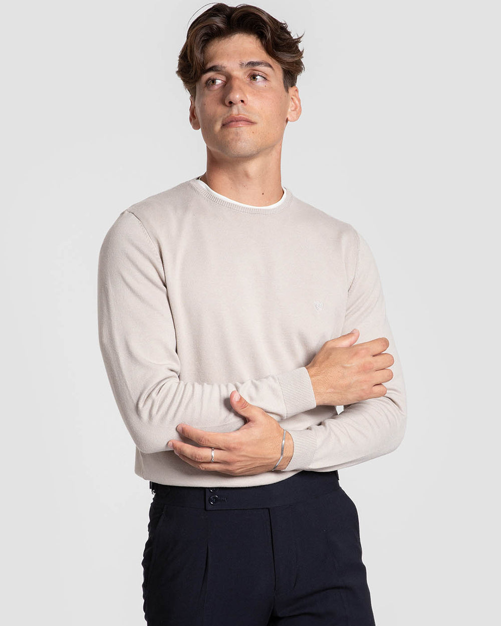 Pull col rond écru SKU 0.34815