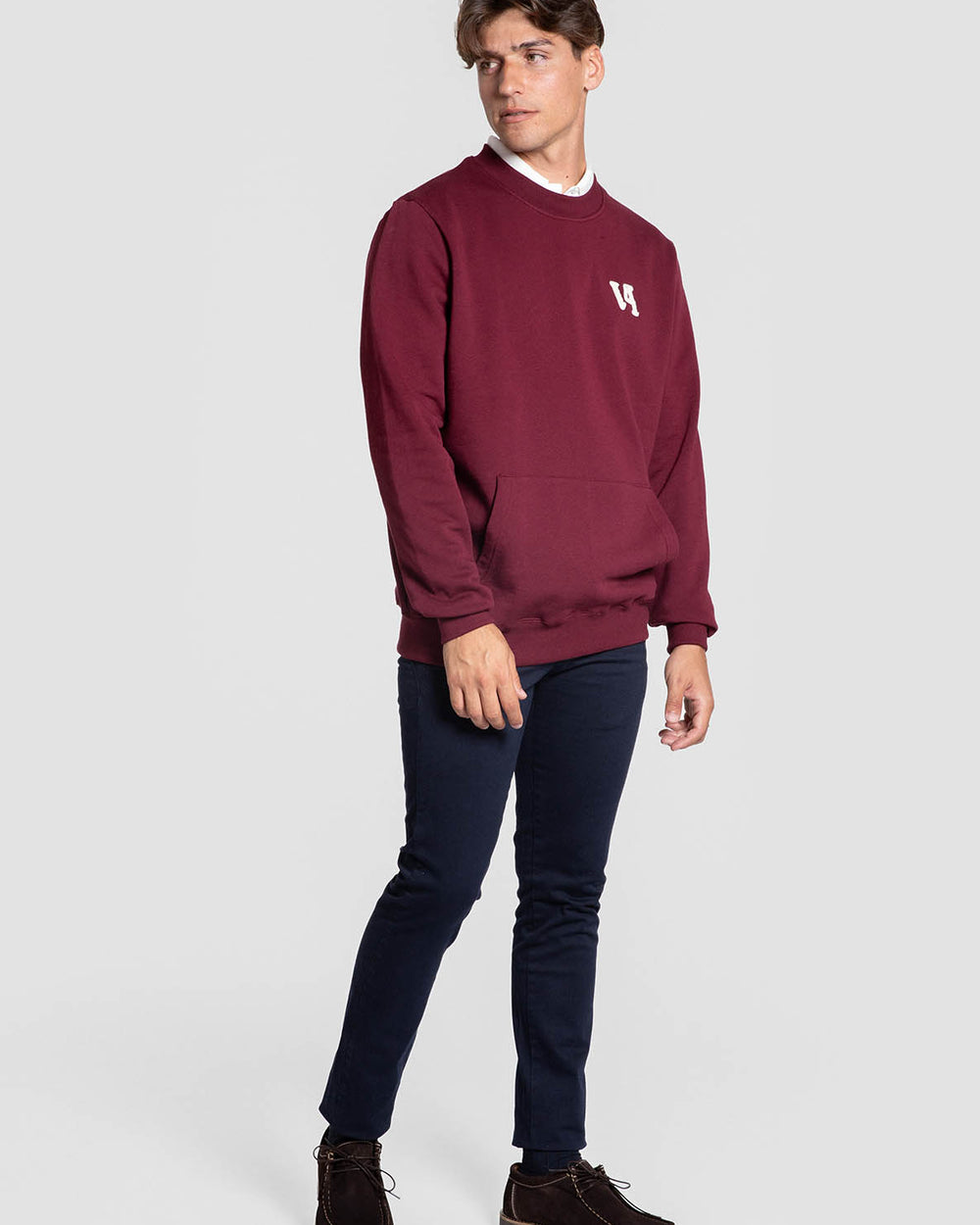 Sudadera de Cuello Redondo con Bolsillo Canguro SKU 0.34844
