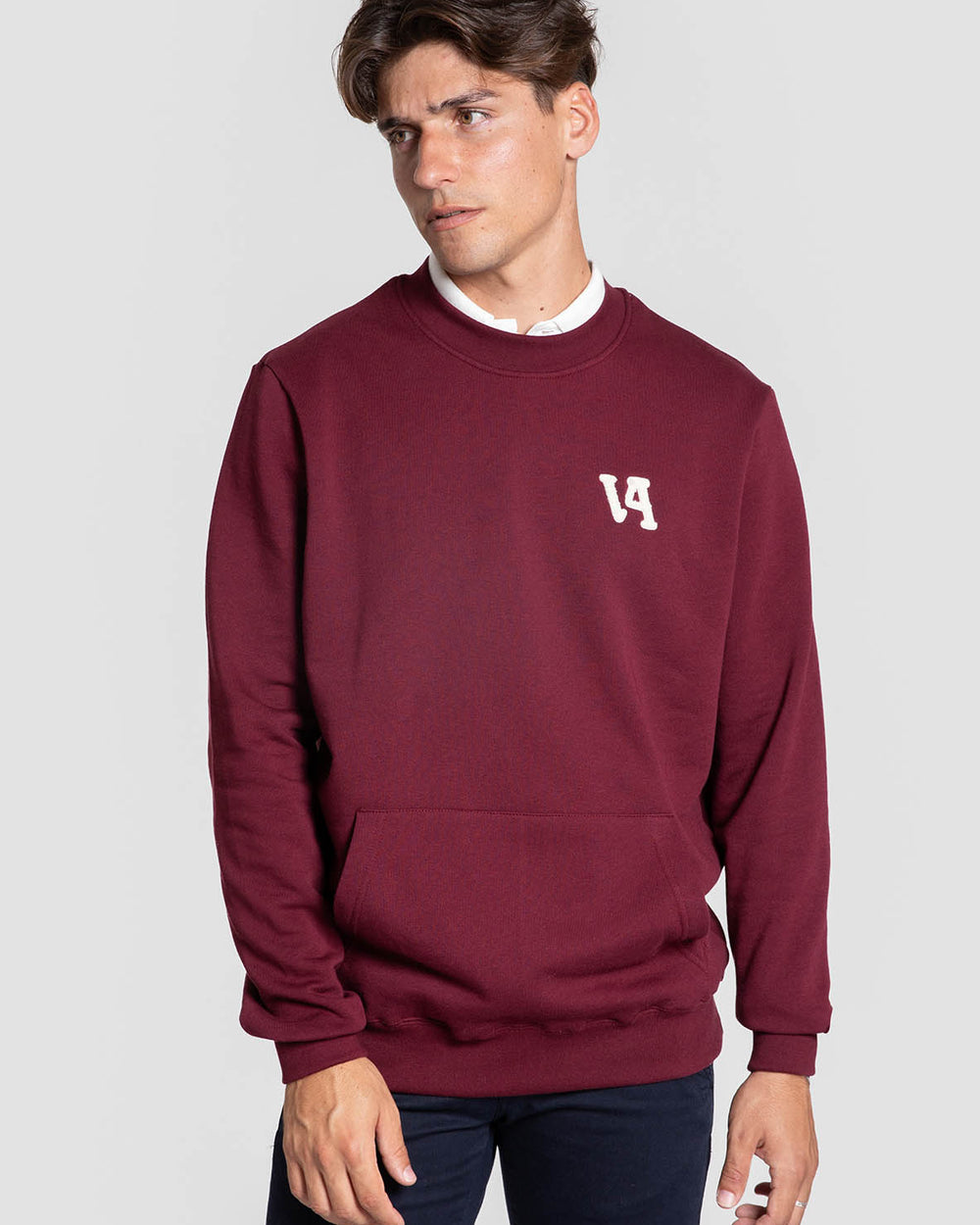 Sudadera de Cuello Redondo con Bolsillo Canguro SKU 0.34844