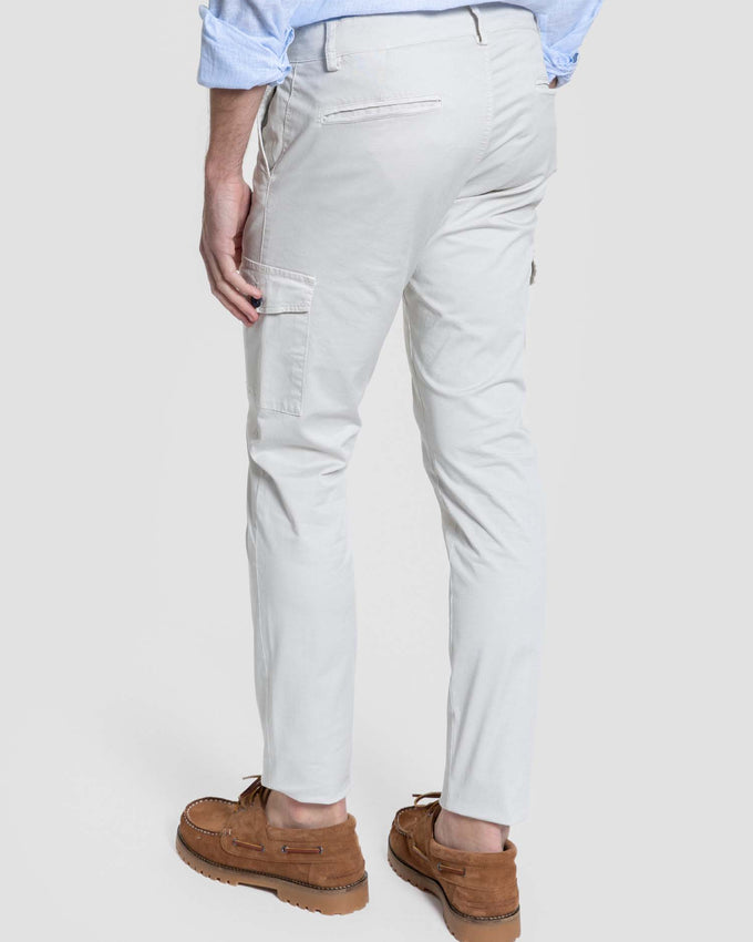 Pantalon cargo chino couleur sable, référence 0.11344