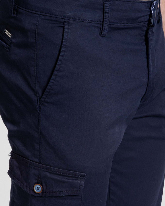 Pantalon cargo chino bleu marine, référence 0.11344