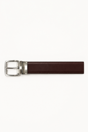 Cinturón reversible en piel marrón SKU 0.24321