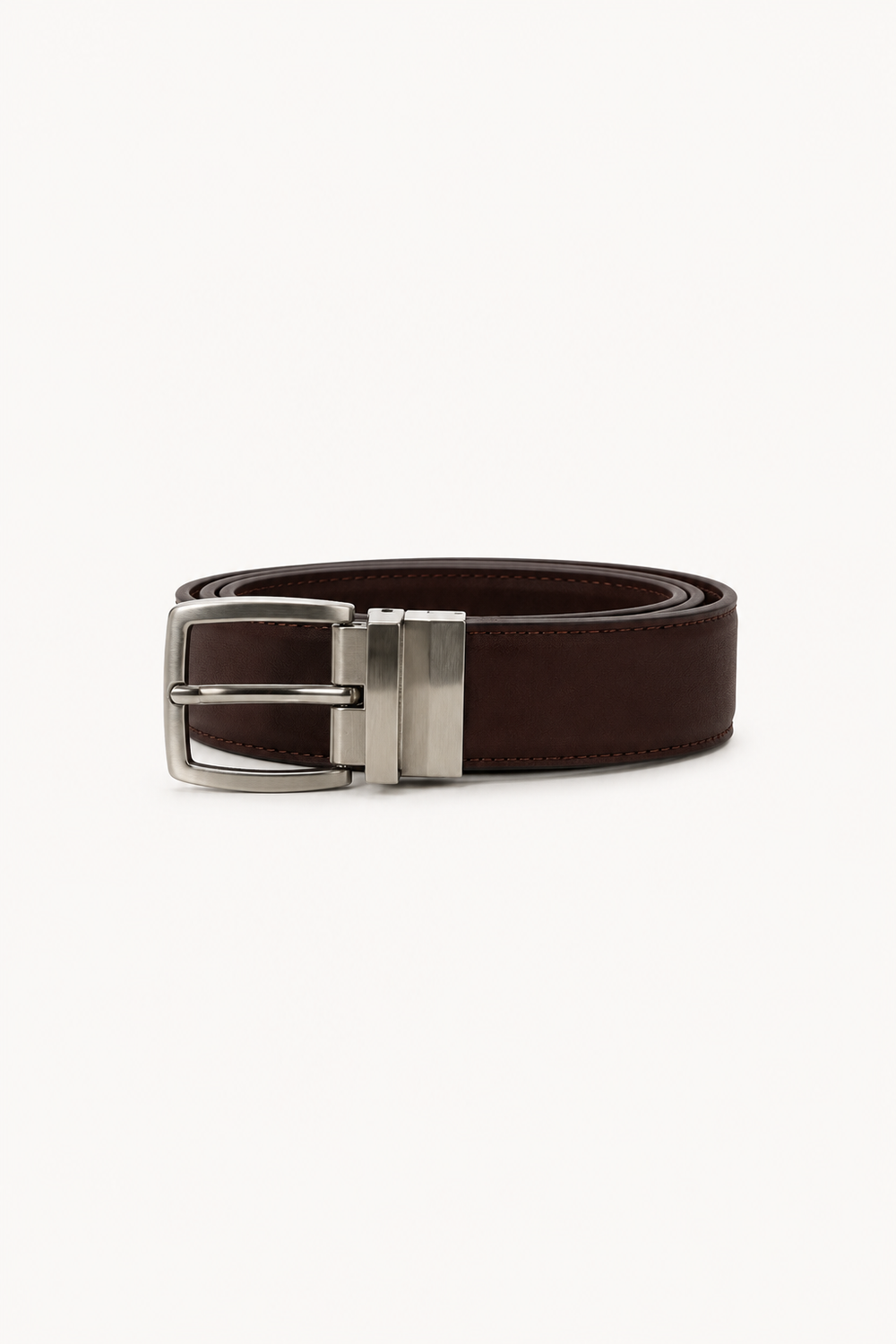 Cinturón reversible en piel marrón SKU 0.24321