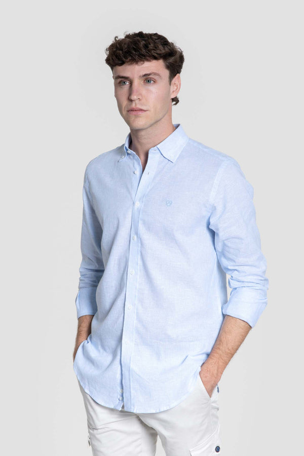 Camisa regular fit celeste SKU 0.33312