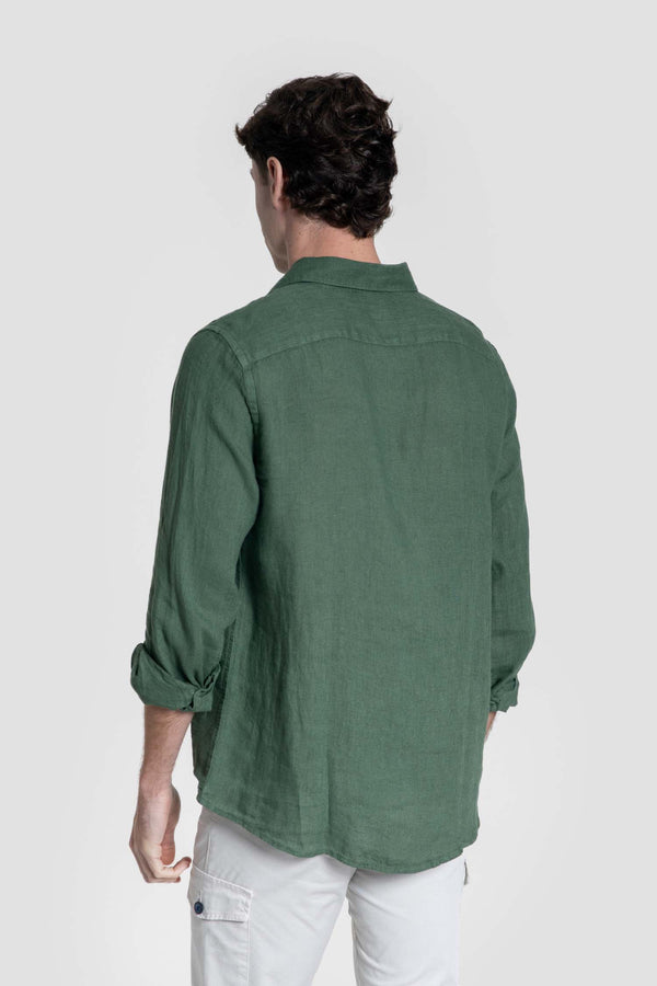Camisa lino kaki SKU 0.33315