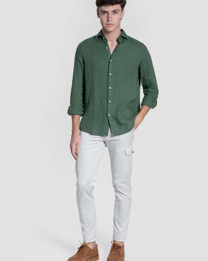 Camisa lino kaki SKU 0.33315
