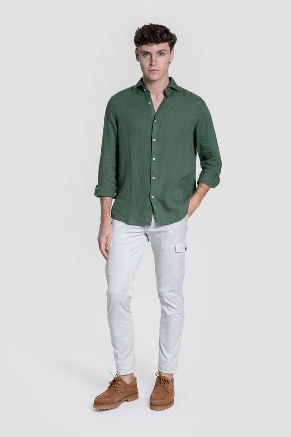 Camisa lino kaki SKU 0.33315