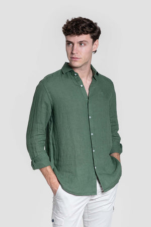 Camisa lino kaki SKU 0.33315