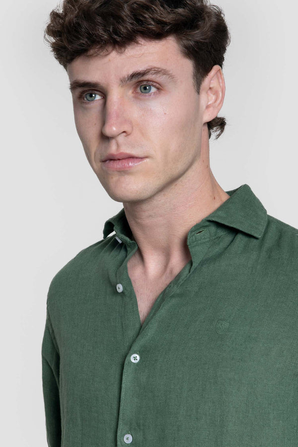 Camisa lino kaki SKU 0.33315