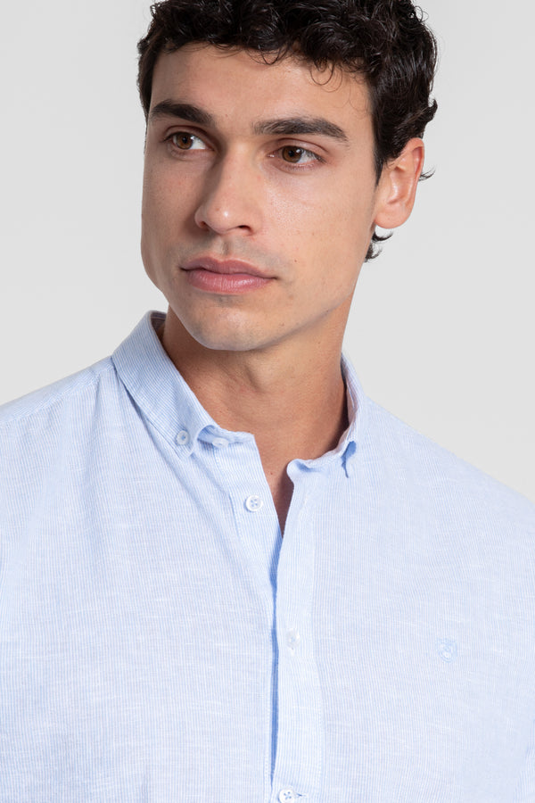 Polera Rayas Celeste SKU 0.33698