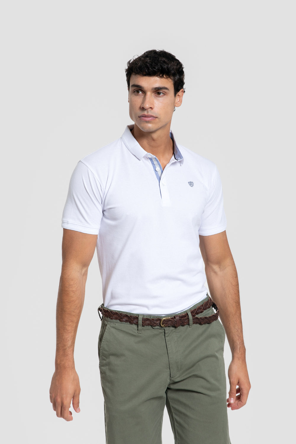Polo avec détails contrastés au col Réf. 0.34161