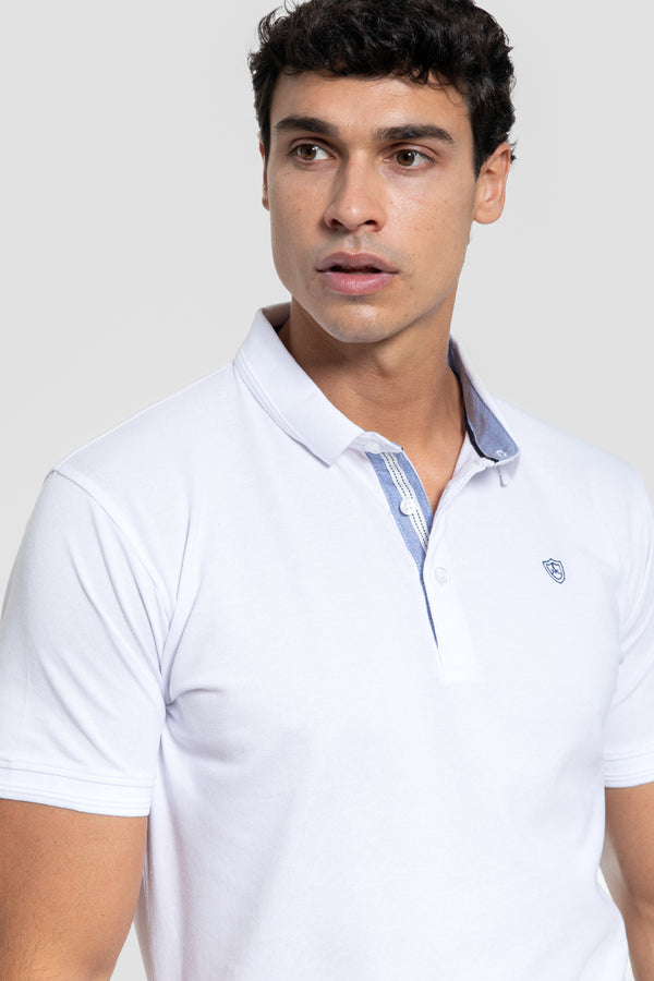 Polo avec détails contrastés au col Réf. 0.34161