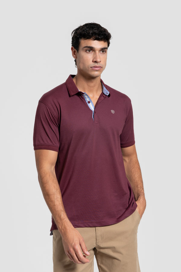 Polo relief bordeaux SKU 0.34161