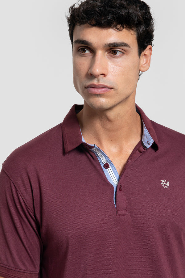 Polo relief bordeaux SKU 0.34161