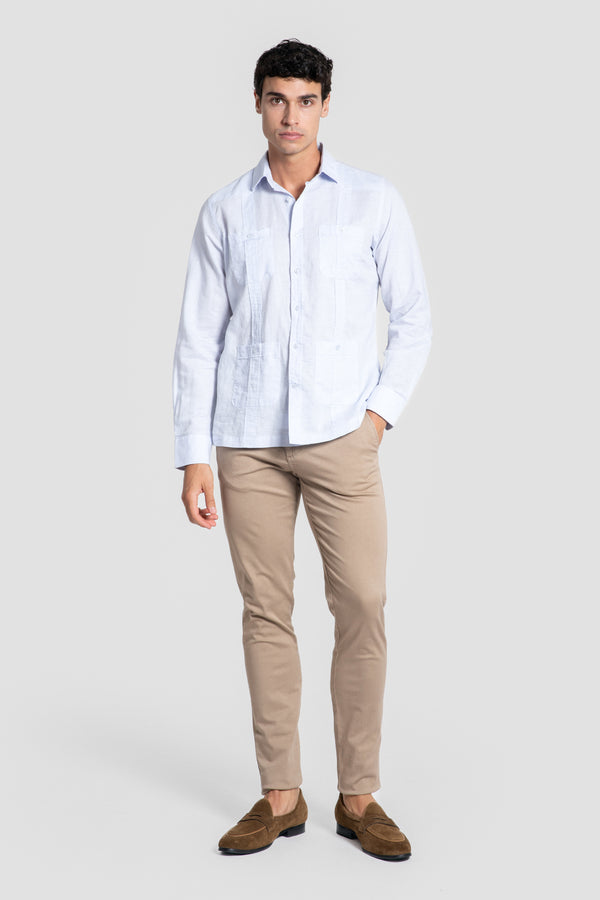 Guayabera lisa Celeste SKU 0.34316