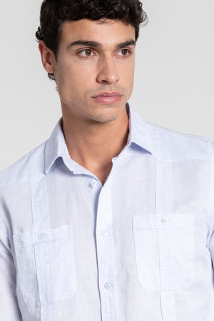 Guayabera lisa Celeste SKU 0.34316