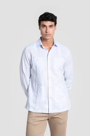Guayabera lisa Celeste SKU 0.34316
