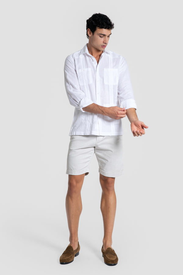 Guayabera lisa Blanca SKU 0.34316