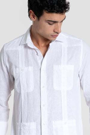 Guayabera lisa Blanca SKU 0.34316