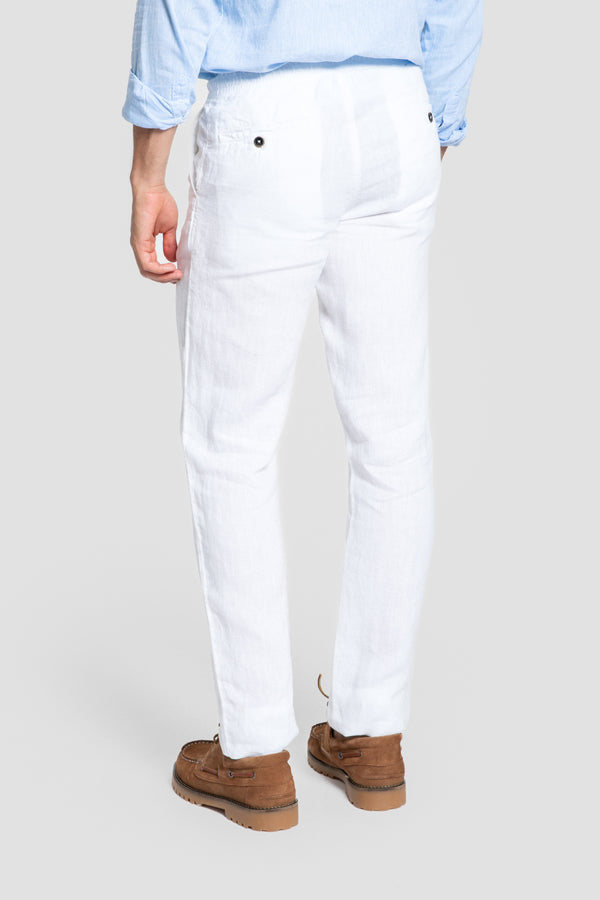 Pantalón Lino 100% Blanco SKU 0.34317