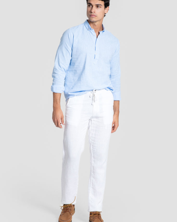 Pantalon Lin 100% Blanc SKU 0.34317