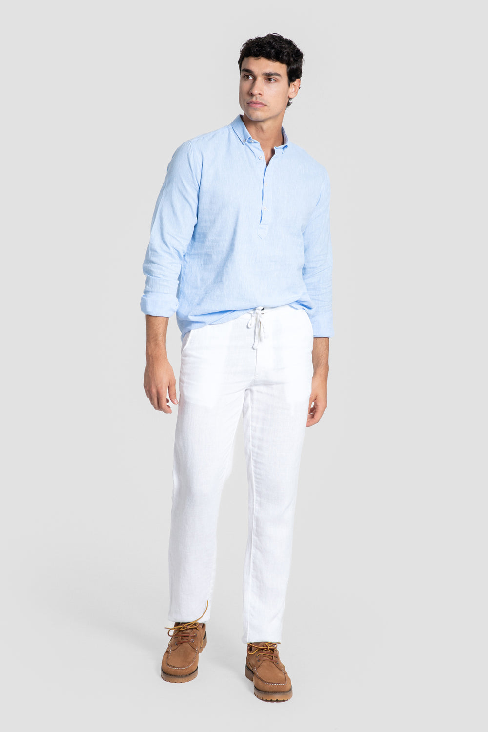 Pantalón Lino 100% Blanco SKU 0.34317