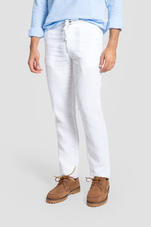 Pantalón Lino 100% Blanco SKU 0.34317