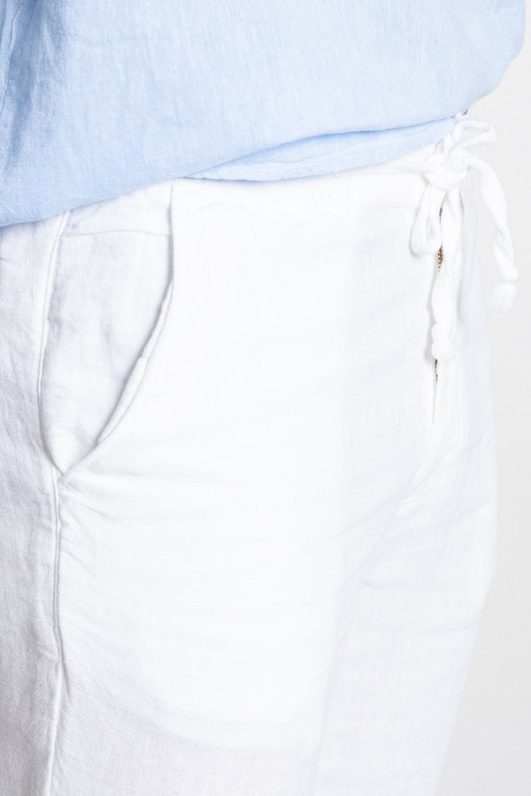 Pantalón Lino 100% Blanco SKU 0.34317