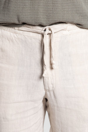 Pantalón Lino 100% Hueso SKU 0.34317