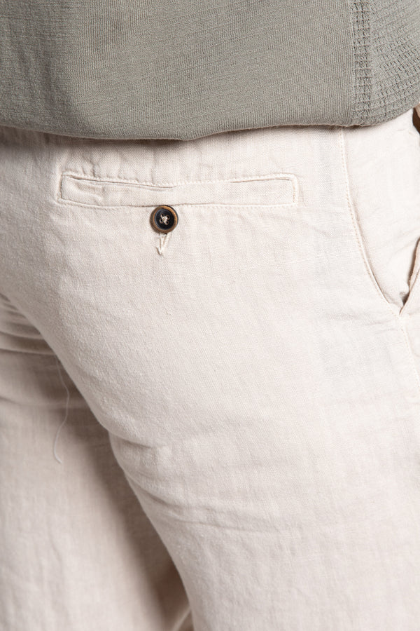 Pantalón Lino 100% Hueso SKU 0.34317