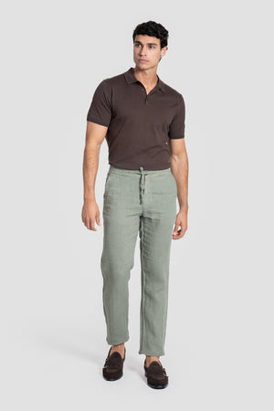 Pantalón Lino 100% Kaki SKU 0.34317