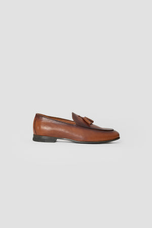 Mocasín Borlas Camel Piel – Classic Loafer SKU 0.34318