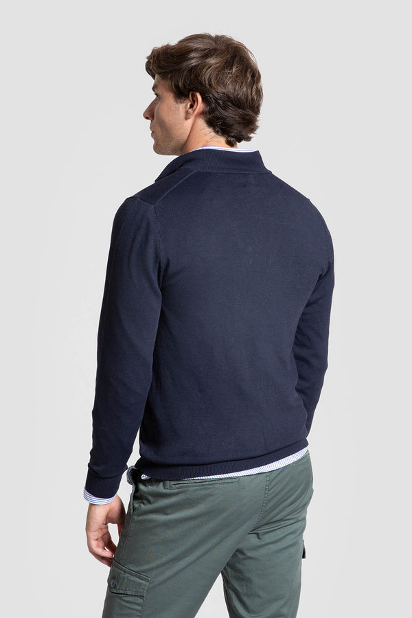 Jersey  Media Cremallera Marino SKU 0.34818