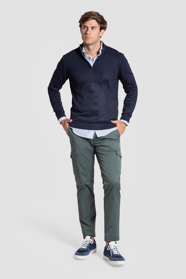 Jersey  Media Cremallera Marino SKU 0.34818