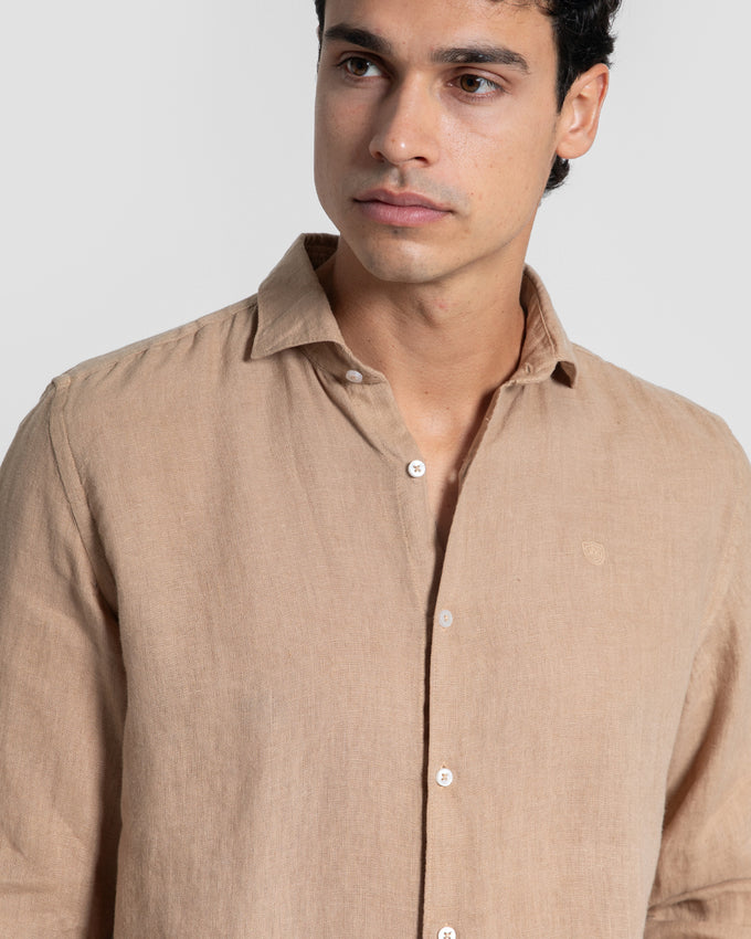 Camisa lino camel SKU 0.33315