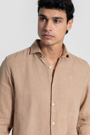 Camisa lino camel SKU 0.33315