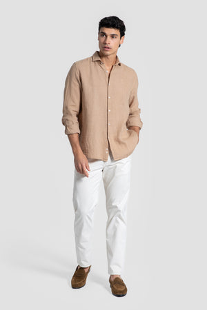 Camisa lino camel SKU 0.33315