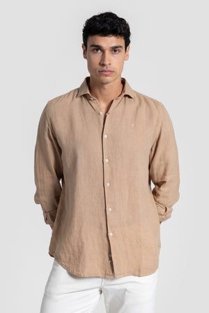 Camisa lino camel SKU 0.33315