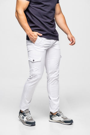 Pantalon cargo chino blanc SKU 0.11344