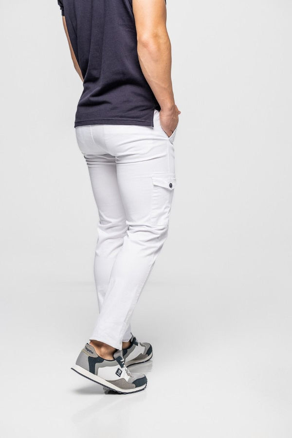 Pantalon cargo chino blanc SKU 0.11344