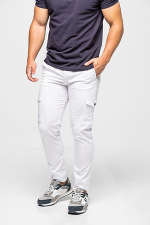 Pantalon cargo chino blanc SKU 0.11344