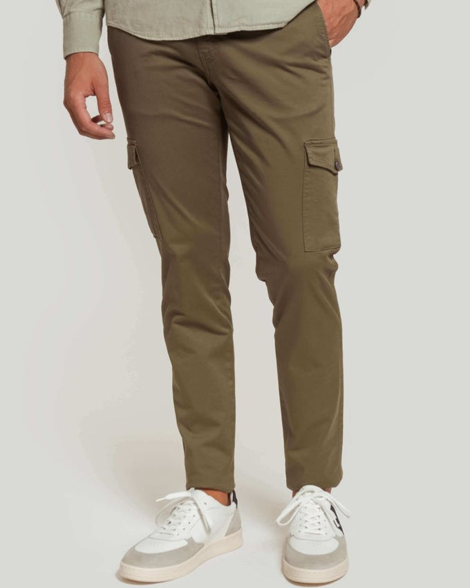Pantalon cargo chino kaki, référence 0.11344