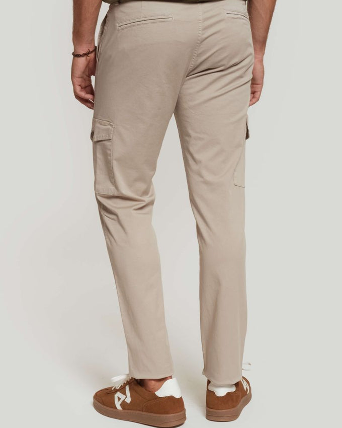 Pantalon cargo chino couleur os, référence 0.11344