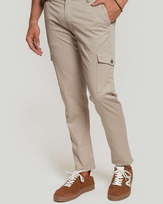 Pantalon cargo chino couleur os, référence 0.11344