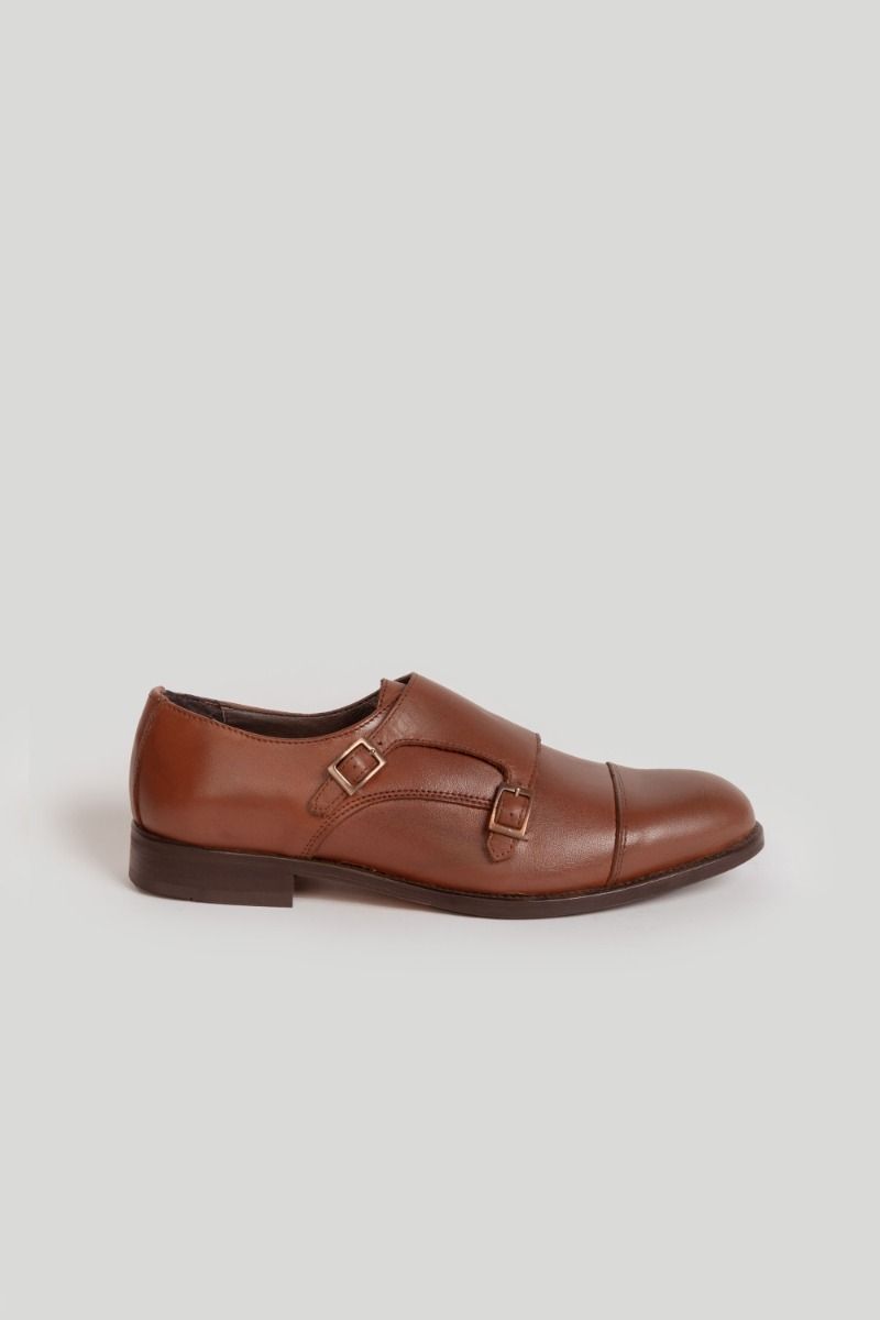SAPATO SOCIAL COM FIVELA MARROM SKU 0,24448