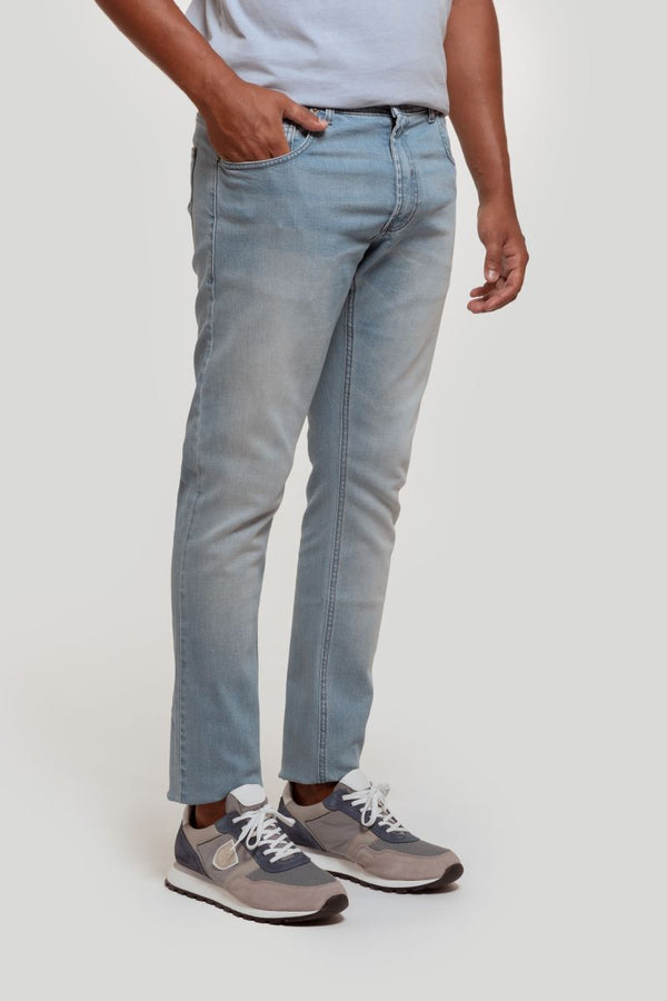 CALÇA JEANS CINZA LAVADA SKU 0.25381