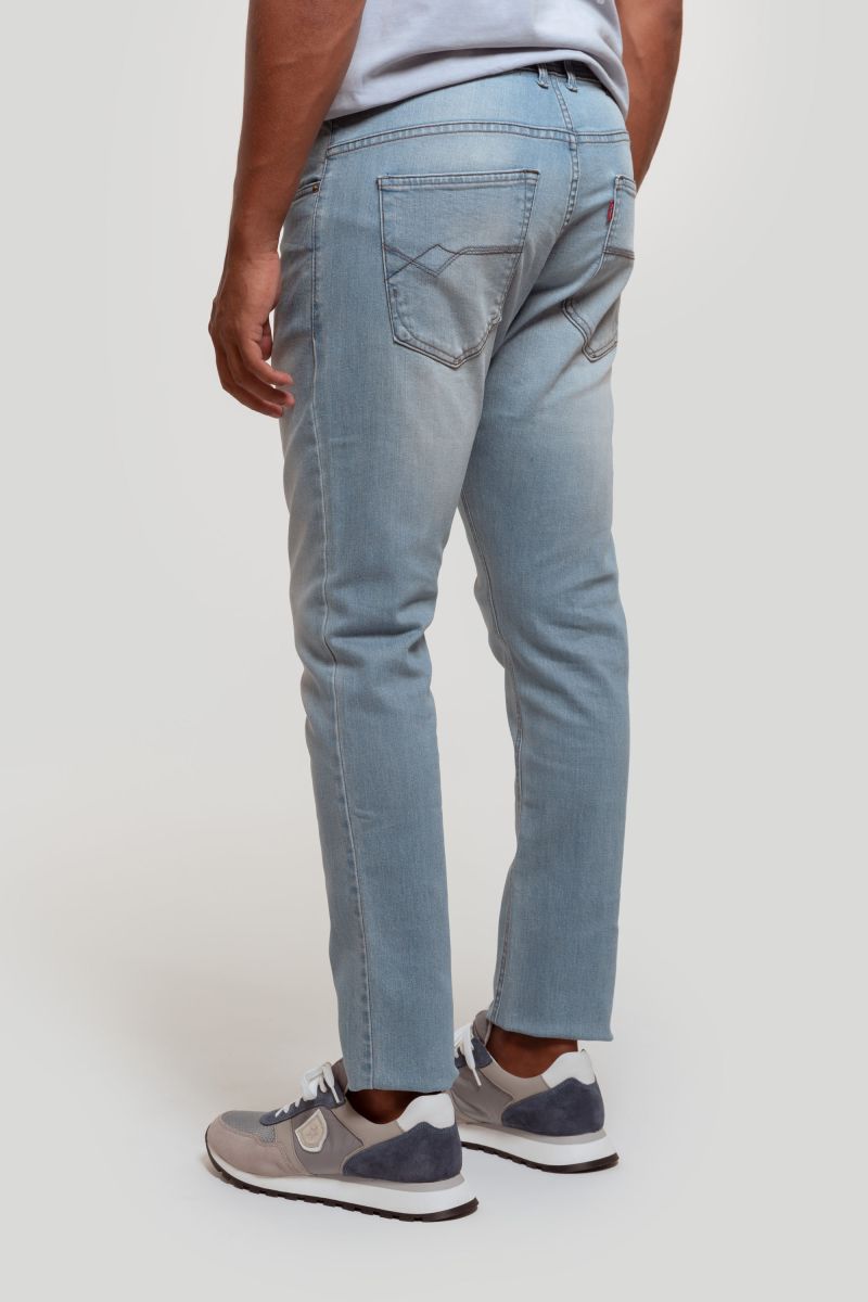 CALÇA JEANS CINZA LAVADA SKU 0.25381