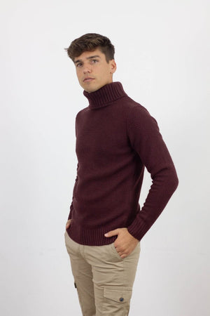 JERSEY LANA CUELLO ALTO ESTRUCTURA GRANATE SKU 0.25973