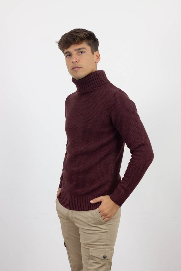 JERSEY LANA CUELLO ALTO ESTRUCTURA GRANATE SKU 0.25973